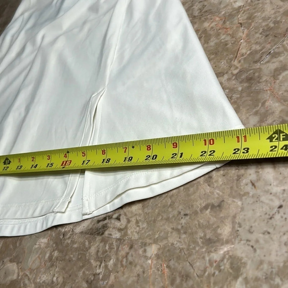 Wilson white halter tennis dress,activewear,racer back,pleated skirt,logo,slits - Picture 15 of 17